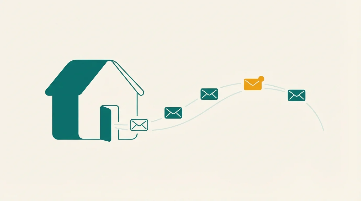 Open house follow-up system for solo real estate agents: a 4-touch email sequence